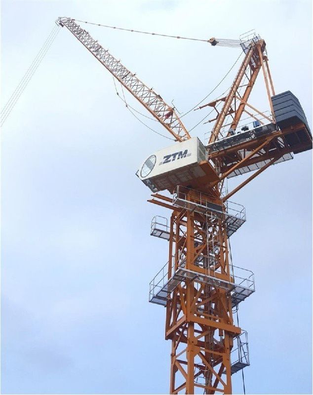 ZTL376 Luffing Tower Crane 20t Capacity 60m Jib Length 2.8t Tip Load Hoisting Equipment