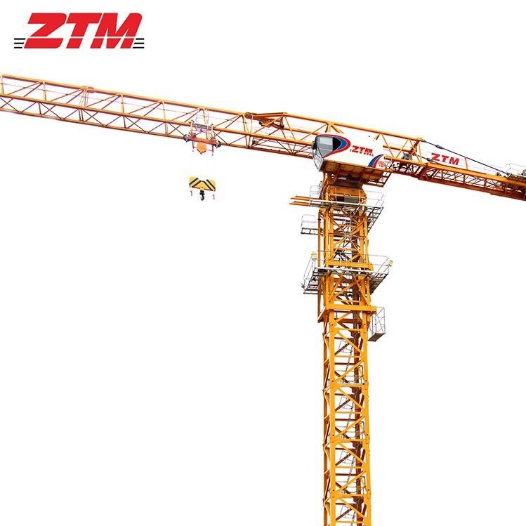 ZTT86A Flattop Tower Crane 6t Capacity 56m Jib Length 1t Tip Load Hoisting Equipment