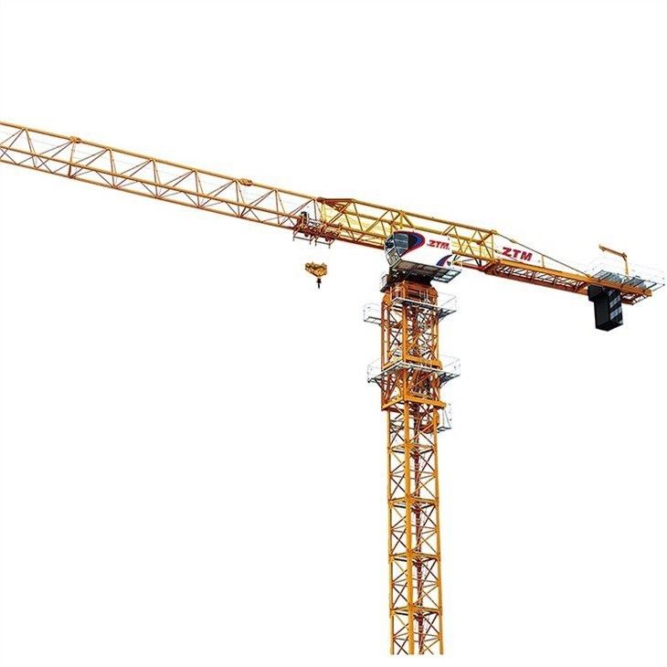 ZTT86A Flattop Tower Crane 6t Capacity 56m Jib Length 1t Tip Load Hoisting Equipment
